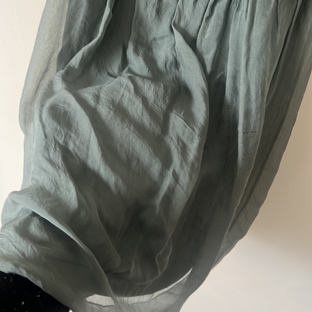 Laura Moretti Made in Italy 100% Silk Olive Green Sleeveless Dress Women… - Picture 16 of 16